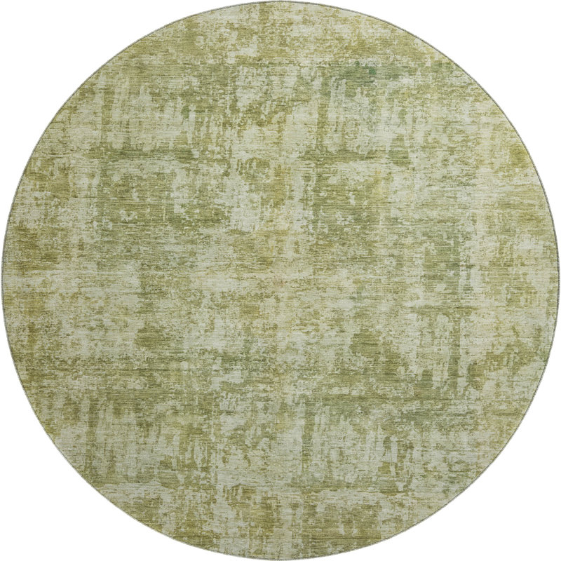 Tapis moderne lavable à la machine de qualité supérieure Marasco AMF1627, Rond 8 pi