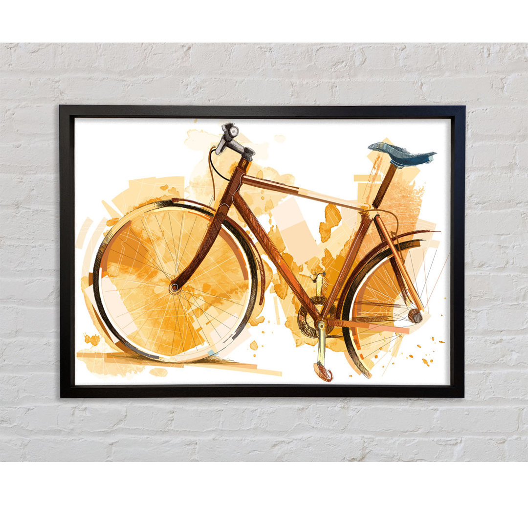 Aquarell Fahrrad - Druck