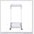 Chrome Glass Side Table, Acrylic End Table, Glass Top C Shape Square Table with Metal Base