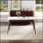 Modern Artificial Stone Dining Table with Straight Edge and Dark Grey Metal Legs, Accommodates 6 People-1645612856-1645612863