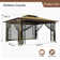 13 Ft. W X 11 Ft. D Steel Patio Gazebo