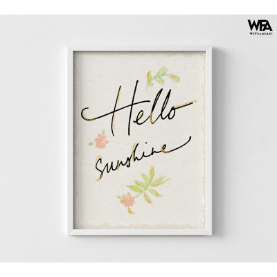 «Good Morning», affiche moderne, affiche florale Hello