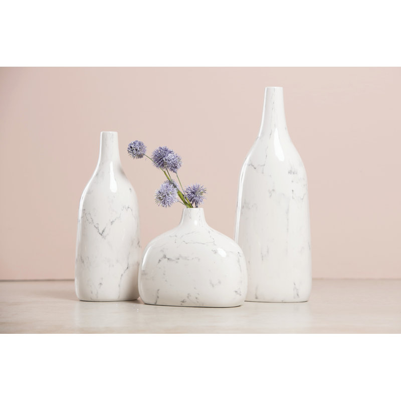 Ensemble de 3 vases à formes variées 12,75 po