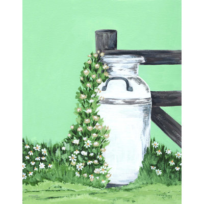 " Milk Can With Cascading Flowers "