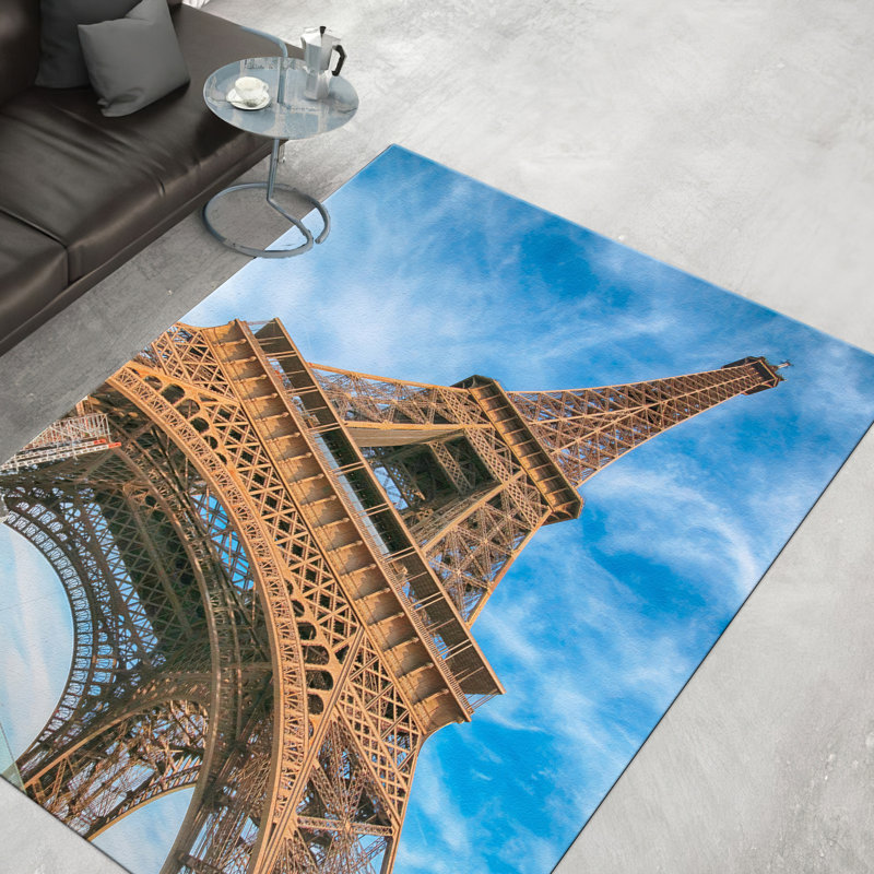 Eye-Catching Printed Rug With Pile Soft Type Boasting an Intricate Geometric Pattern for a Striking Addition to Your Living Room or Bedroom