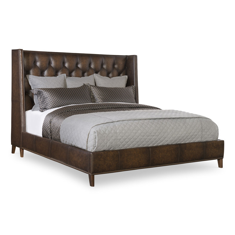 Lit tapissier standard capitonné Stella, Très grand