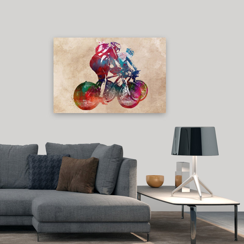 «Dynamic Cycling Art», art mural contemporain, H 32 po x l 48 po