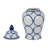Cinya Ceramic Vase and Decorative Temple Jar with Lid - Elegant Flower Vase for Home Decor-89110052