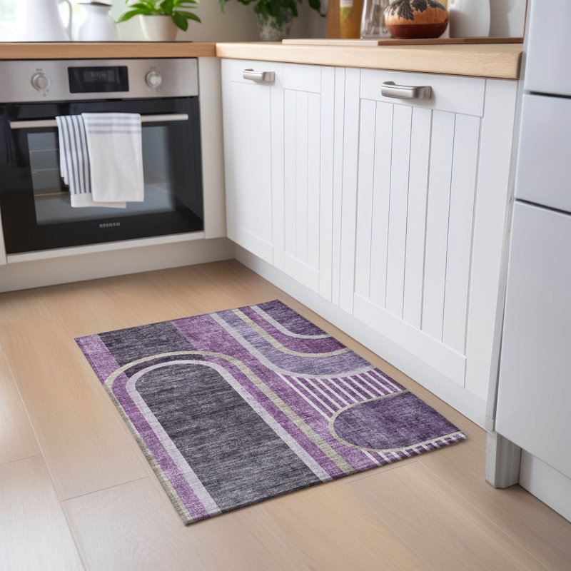 Tapis intérieur / extérieur Kinslee, Rectangle 1 pi 8 po x 2 pi 6 po