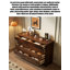 Commode d'appoint en bois massif brun standard