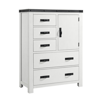 Commode blanche à 5 tiroirs Pickau House Furnishings Montauk Youth