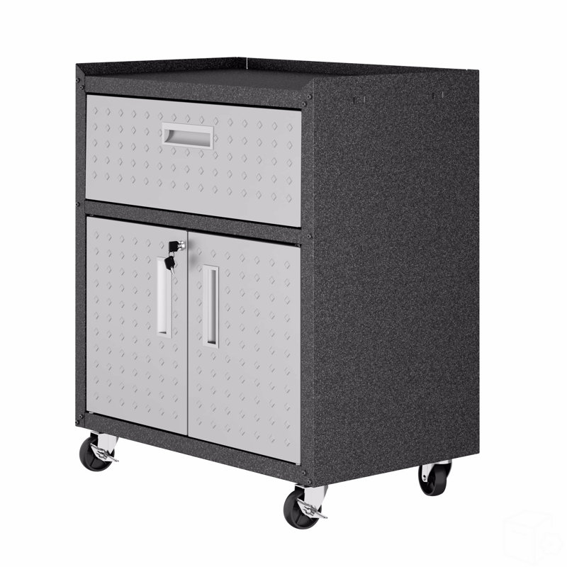Armoire de garage 30 po, Noir/gris