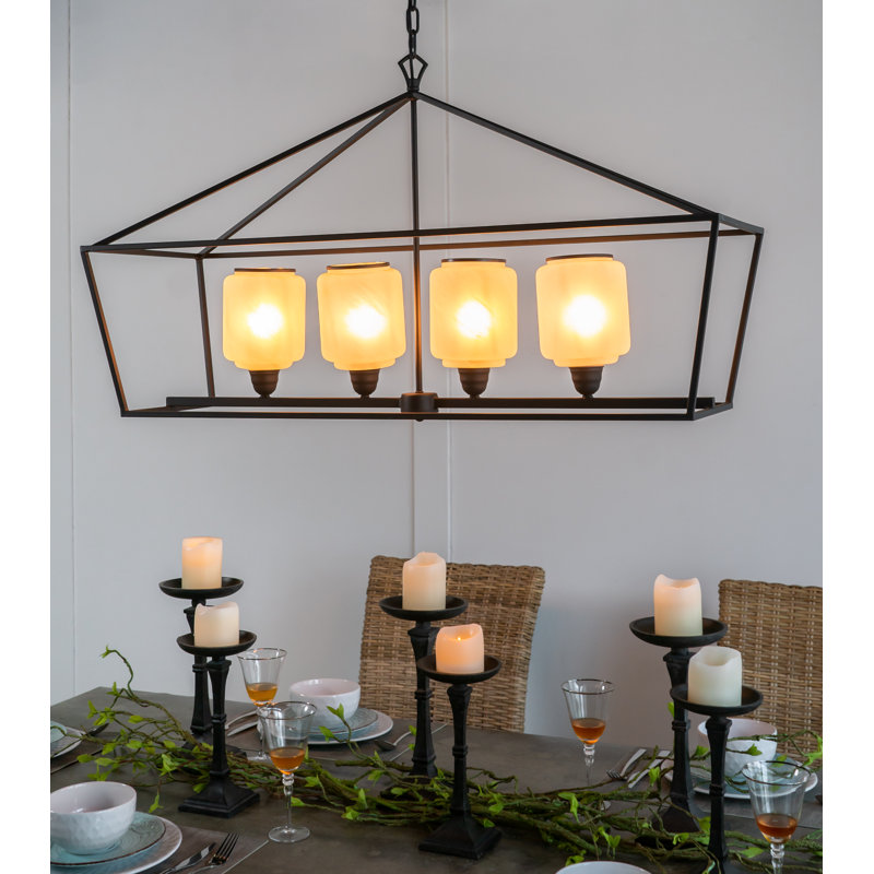 Lustre géométrique à 4 lumières Davetta