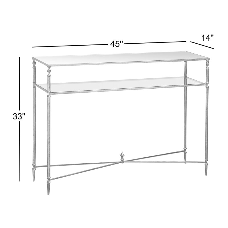 Allenhurst 45'' Glass Top Console Table