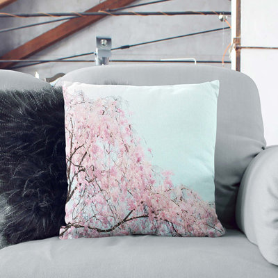 Cherry Blossom Tree Cushion with Filling