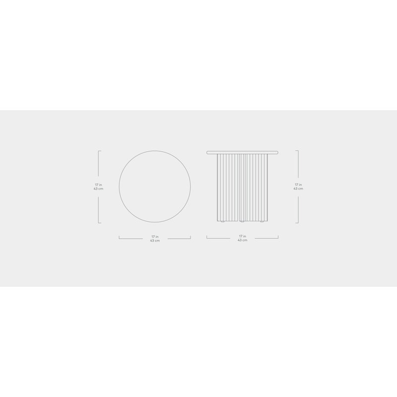 Odeon End Table, White Oak