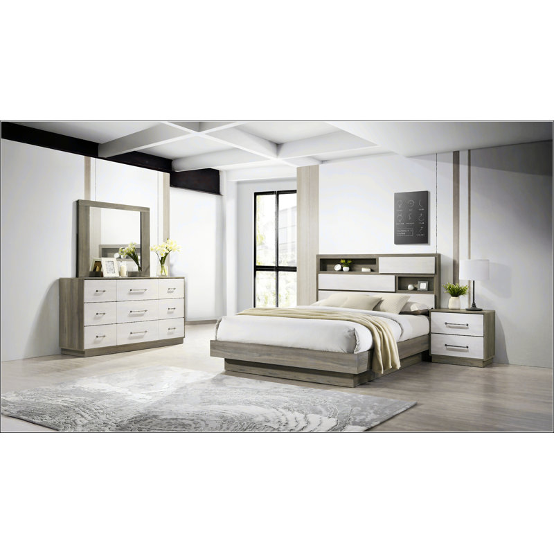 Table de chevet 2 tiroirs de style moderne