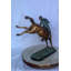 Nifao Collection Dynamic Polo Player and Horse in Game Action Bronze Statue  21" x 11" x 22"H
