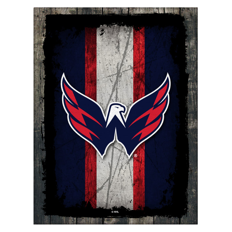Art sur toile NHL Logo, Capitals de Washington, H 20 po x l 15 po x P 1 po