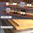 55.1In Large Wine Rack With LED Light Solid Wood Wall Mounted Wine Rack, 3-Tiers Liquor Bottles Floating Shelves Display Storage Organizer For Home Bar & Dining Room (140Cm/55.1In)-285552978