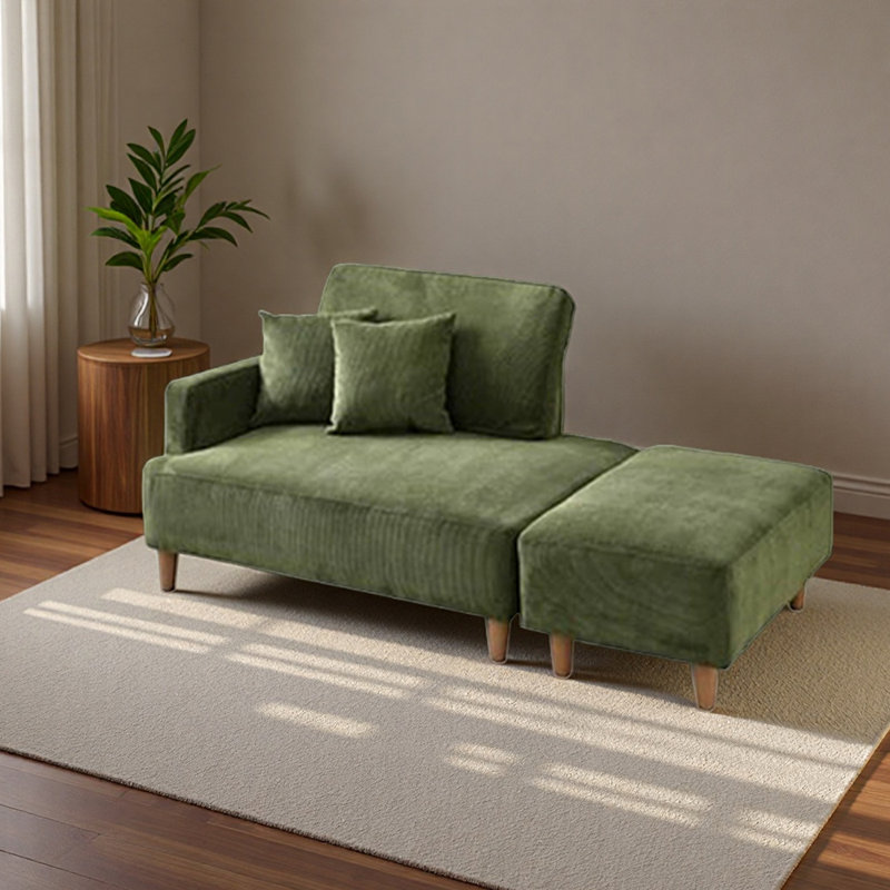 Chaise longue de luxe avec éponge de densité, Orienté à gauche (vu de face), Vert