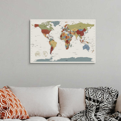 «World Map», impression par Michael Tompsett