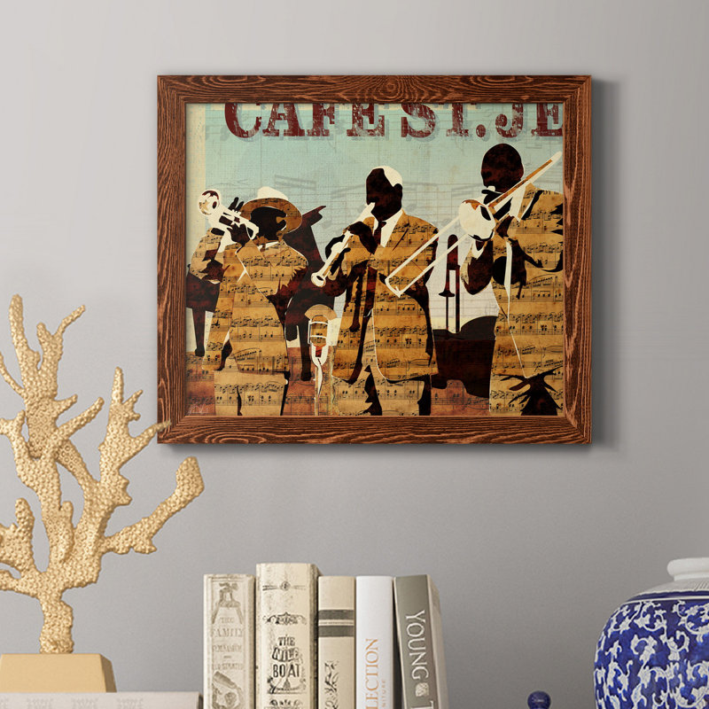 Café St. Jean - reproduction d'art sur toile, H 20 po x l 17 po x P 1,5 po, Érable