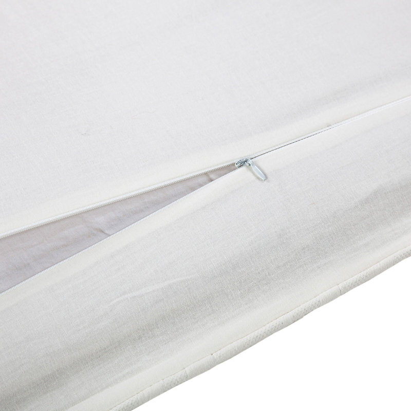 Ensemble d'édredon 3 pièces Porto Matelassé, Édredon pour grand lit + 2 taies décoratives sta, Blanc rétro