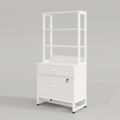 2-Drawer Office Cabinet with Bookcase