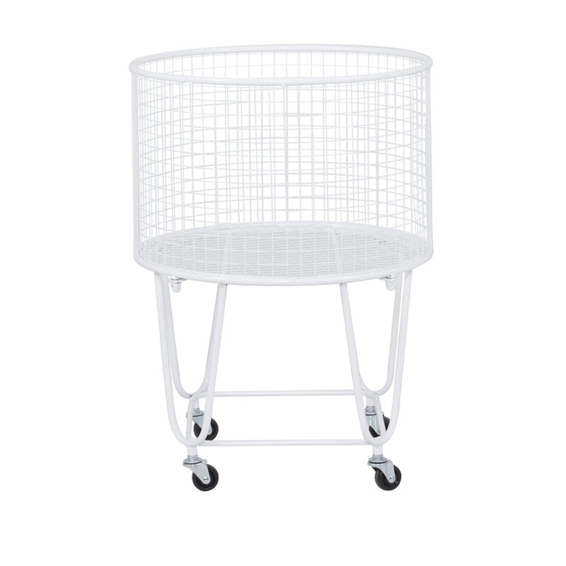 Panier roulant en fer, Blanc