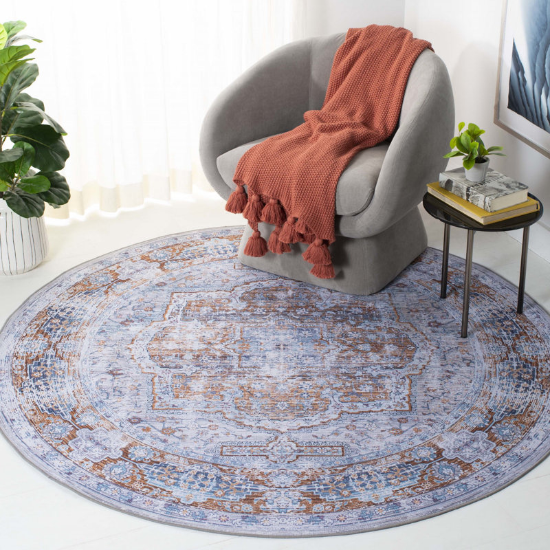 Tucson Performance Machine Washable Oriental Rug, Round 6'