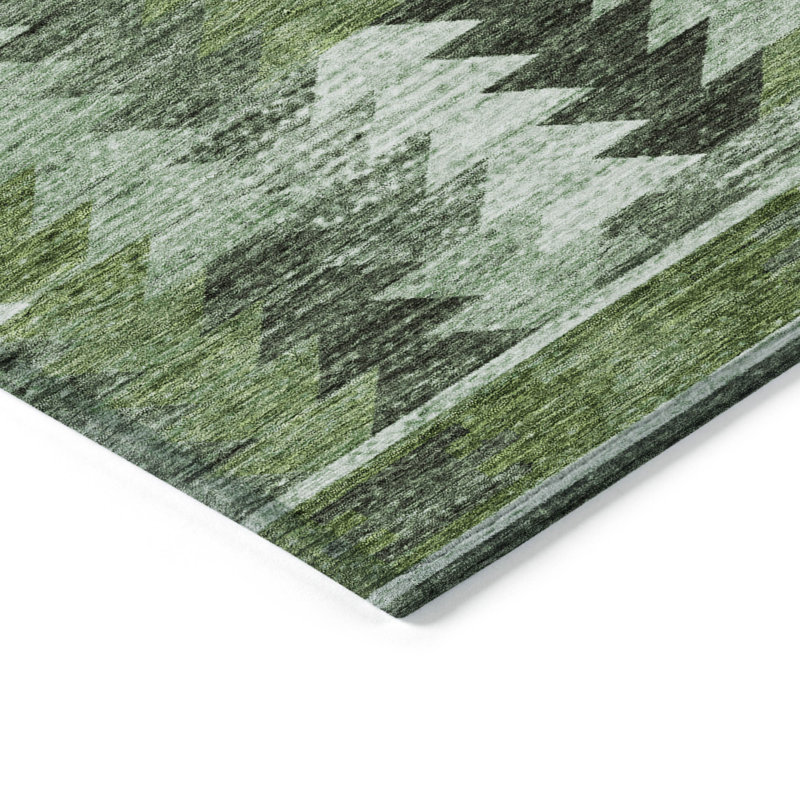 Malchow Washable Southwestern Indoor / Outdoor Rug, Round 8'