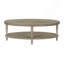 Table basse, ovale avec tablette