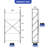 5 Level White Black Bookcase