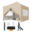 Pop Up Gazebo with Sides Waterproof Outdoor Canopy with Wheeled Carry bag Heavy Duty Instant Shelter for Garden Party BBQ-128881580-128881581