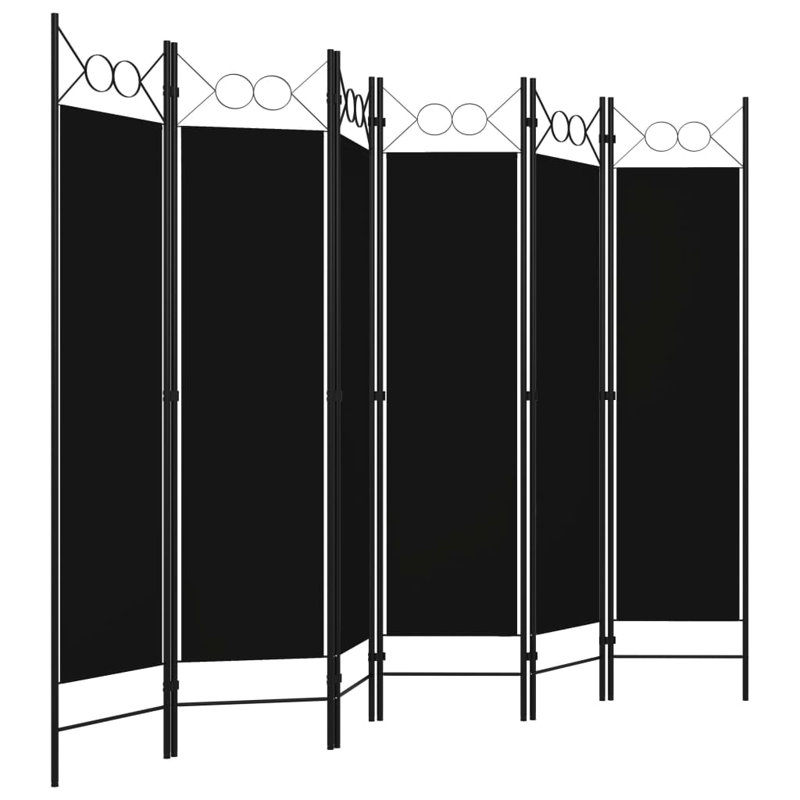 Tati 457.2cm H Folding Room Divider, Black, 6