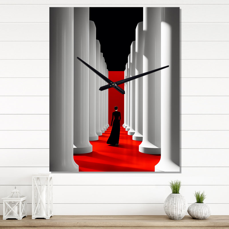 Horloge murale moderne «Wandering On The Way» - Paysage abstrait, H 32 po x l 16 po x P 1 po