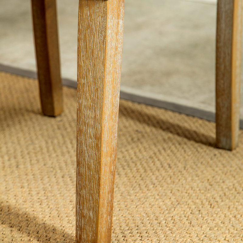 Chaise parsons capitonnée en bois massif, ensemble de 2, Bleu