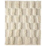 Ashby Wool Abstract Area Rug in Ivory