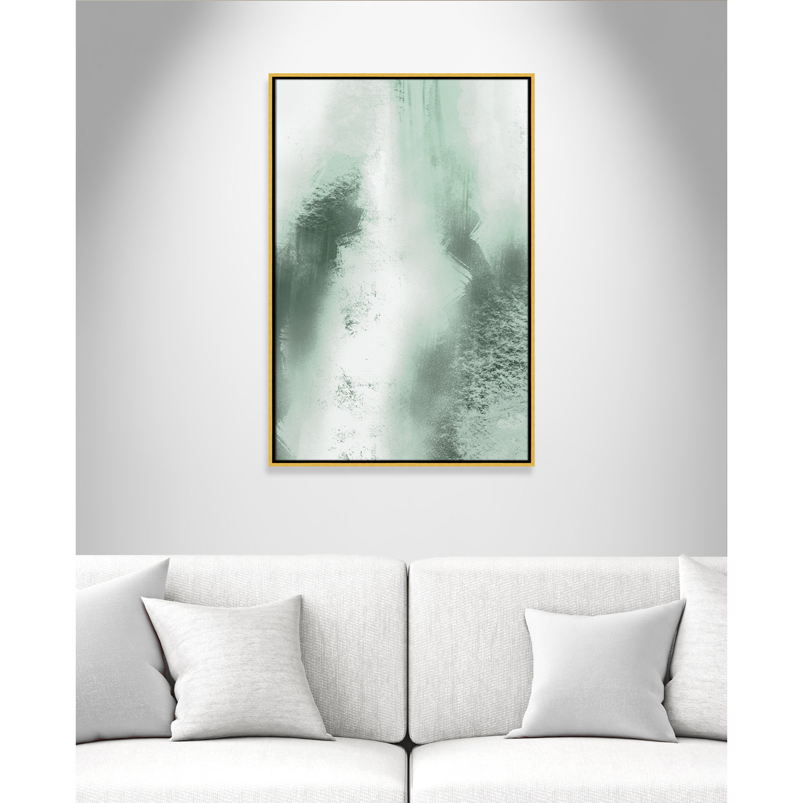 Quietude Smudges I Print by Marcus Prime, 25.5'' W x 37.5'' H, Gold Floater