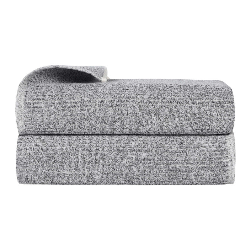 Draps de bain côtelés Destin, Gris anthracite