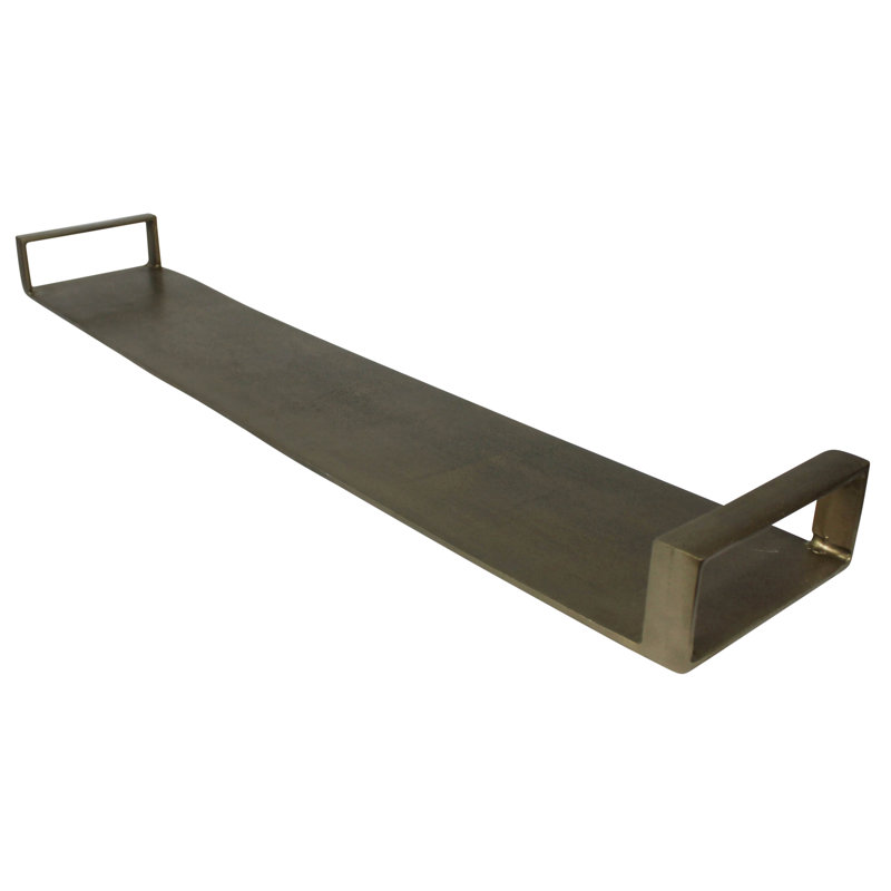 Brass Plated Aluminum Long Serving Tray
