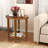 Solid Wood Oval End Table-2146664988