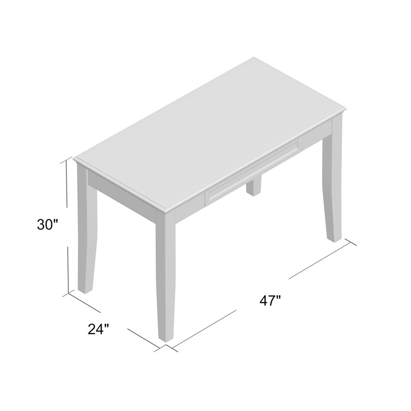 Alicea Writing Desk, White