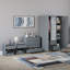 Tayce 4 Piece Bedroom Set (1 Drawer Bedside Chest X2, 4 Drawer Chest, 3 Door 2 Drawer Mirrored Wardrobe)-1089027939