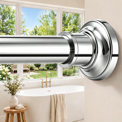 Heavy-duty adjustable tension shower curtain rod
