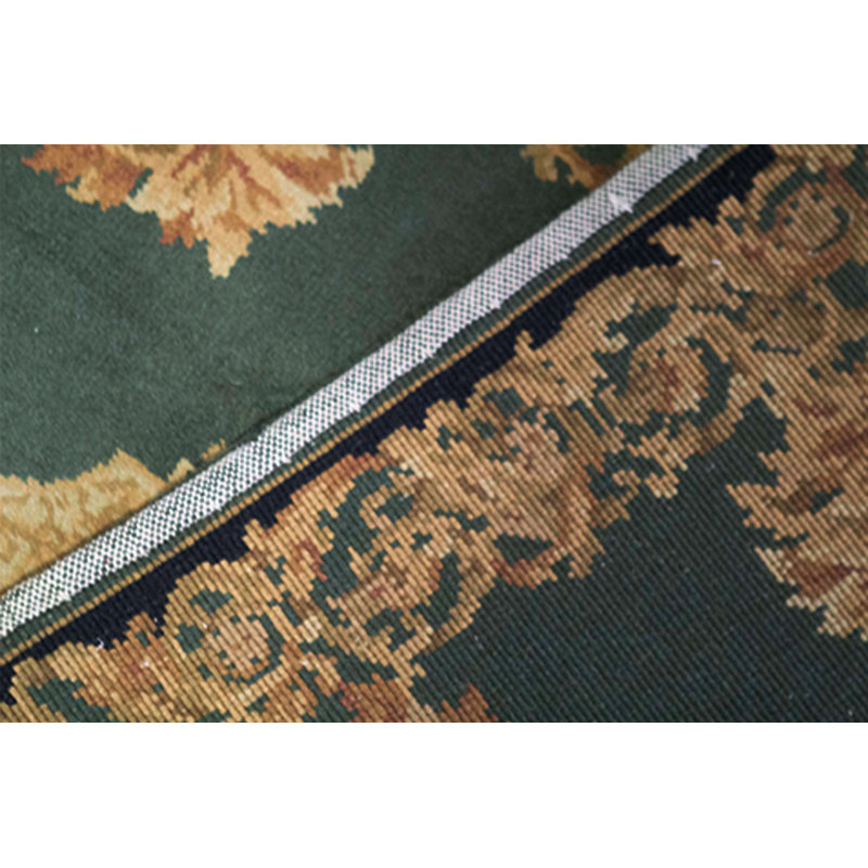 Hand-Knotted High-Quality Green Area Rug