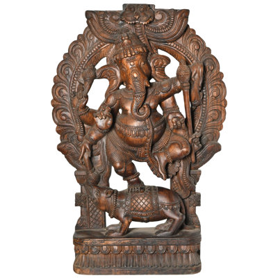 Ganesha dansant de grande taille sur rat