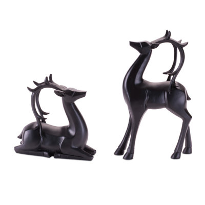 Statue de cerf moderne (ensemble de 2)