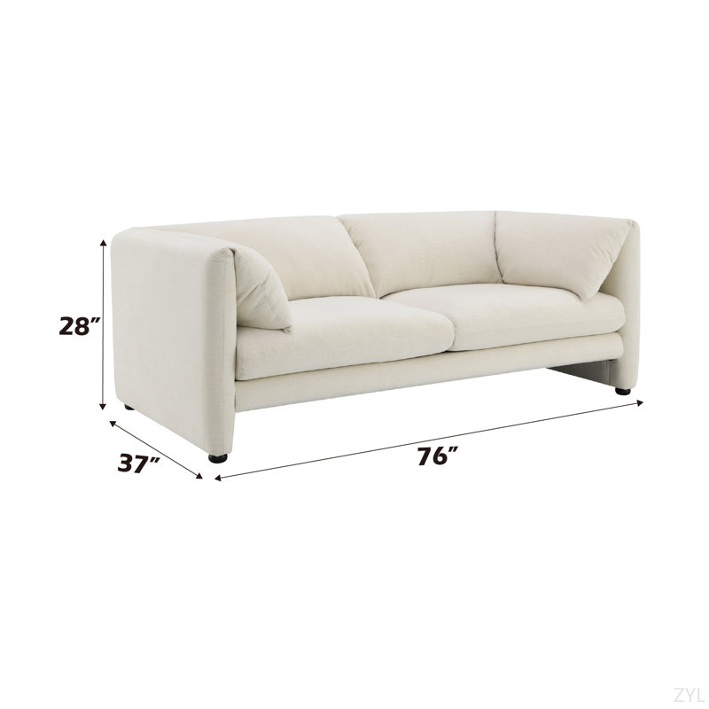 Jaeda Beige Boucle Loveseat